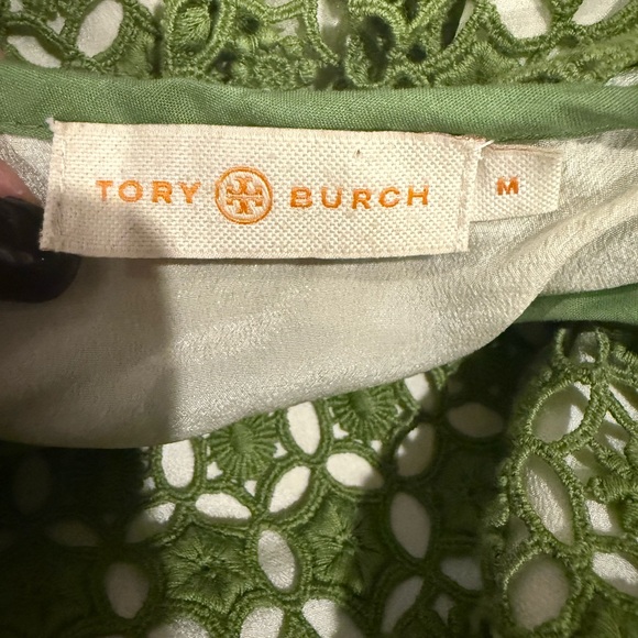 TORY BURCH Olive Lace Detail Top - Picture 2 of 3